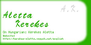 aletta kerekes business card